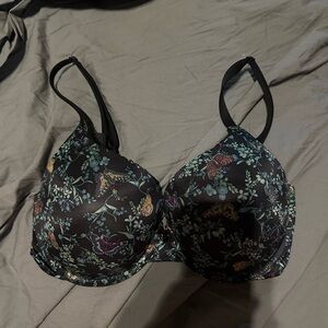 Victoria's Secret Black Floral Bra
